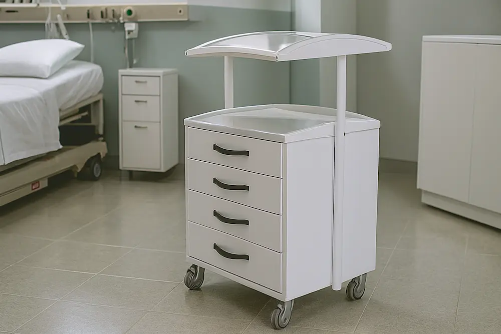 کاربرد حرفه‌ای در سالن‌های زیبایی ترالی زیبایی چهار کشو با یک طبقه