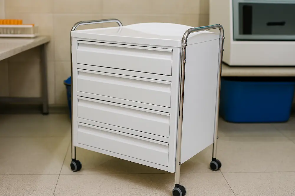 تصویر ترالی‌ پانسمان چهار کشو