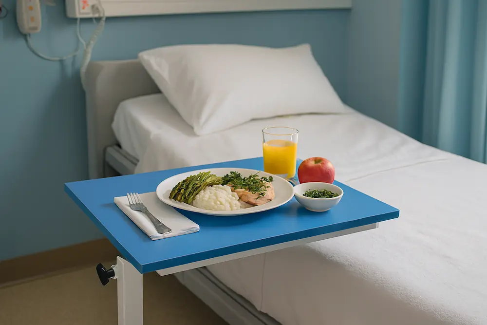 مراقبت و نگهداری از میز غذای بیمار