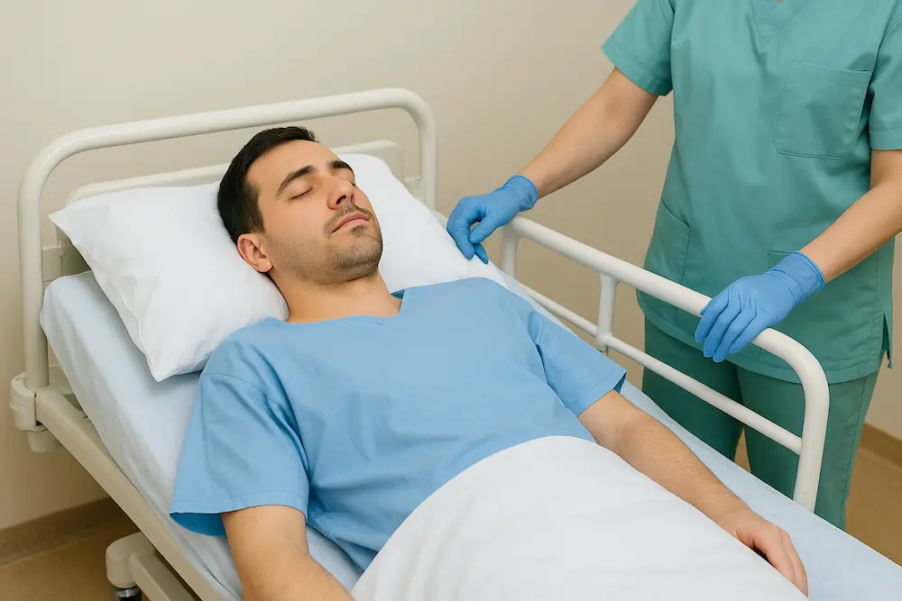 تصویر نگهداری و شستشو در تخت ریکاوری