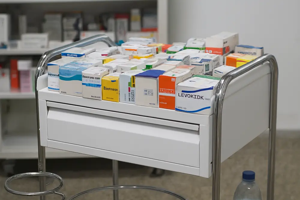 کاربردهای مختلف ترالی حمل دارو کشو دار در مراکز درمانی