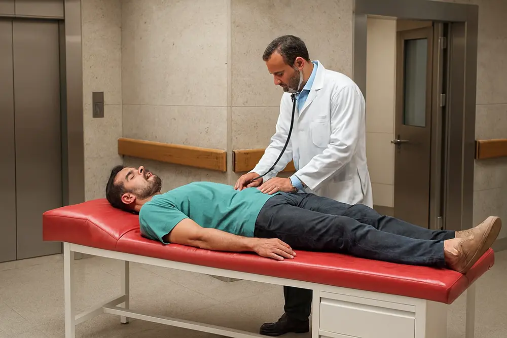 تخت معاینه ساده کمد دار