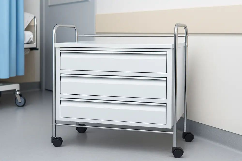 ترالی سه کشو استیل