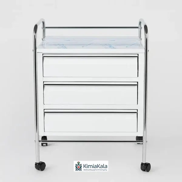 ترالی سه کشو استیل