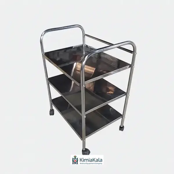 ترالی پانسمان سه طبقه استیل