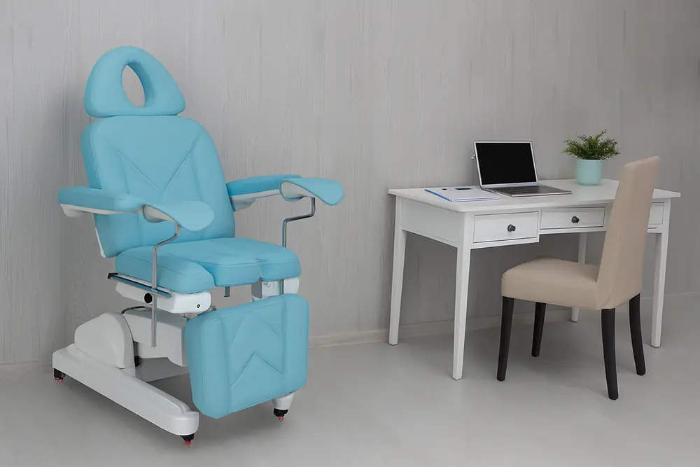 تخت ژنیکولوژی دسته متحرک زیبایی