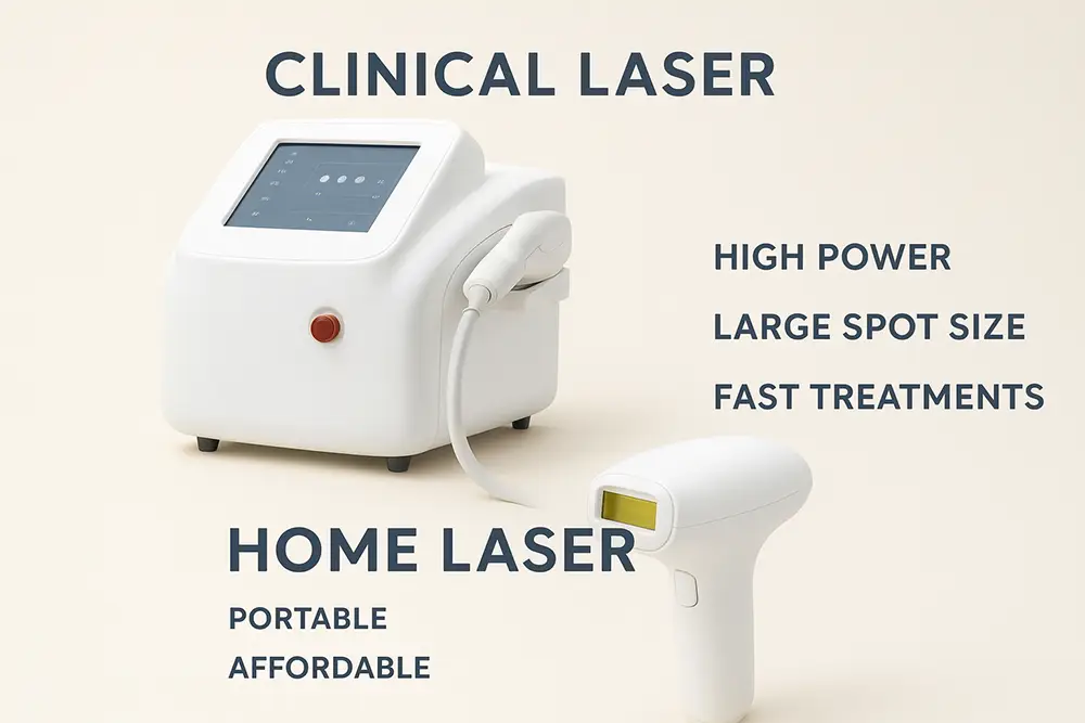تفاوت دستگاه لیزر خانگی و کلینیکی چیست و چرا اهمیت دارد؟
