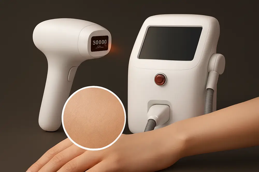 تفاوت دستگاه لیزر خانگی و کلینیکی در عملکرد و ایمنی