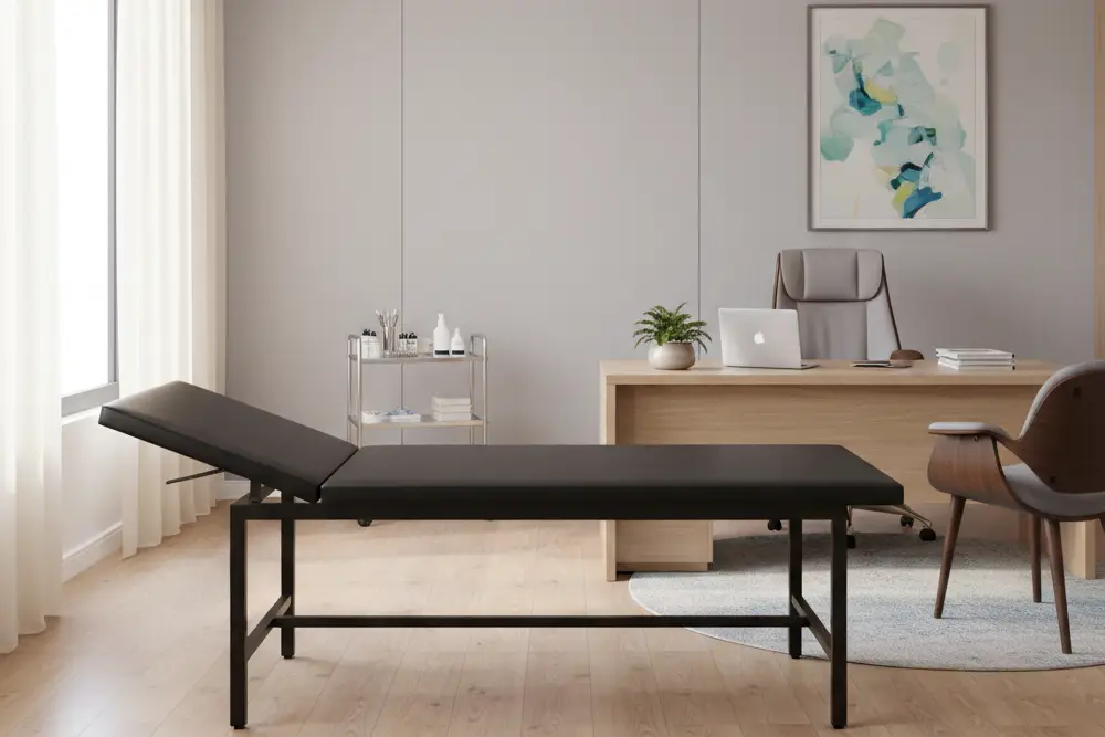 تخت معاینه ساده بالش دار یکی از ارزان ترین تخت معاینه