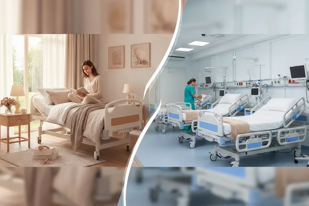 تفاوت خرید تخت بیمارستانی برای منزل و مراکز درمانی